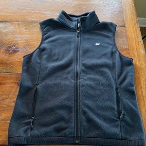 Vineyard vine fleece womens navy blue vest size S